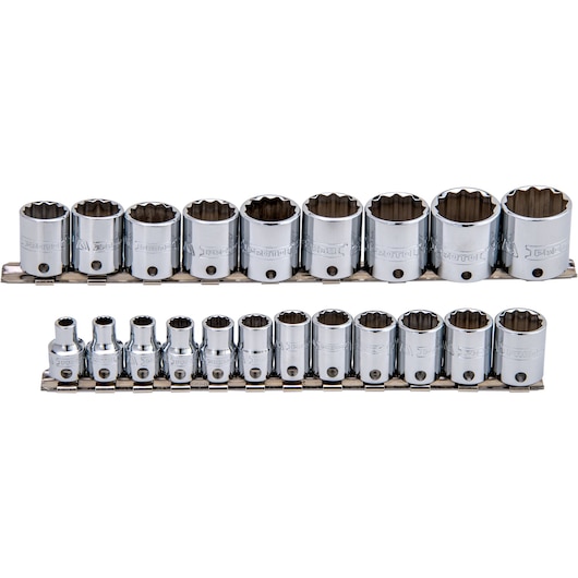 Proto® Tether-Ready 3/8" Drive 21 Piece Metric Socket Set - 12 Point