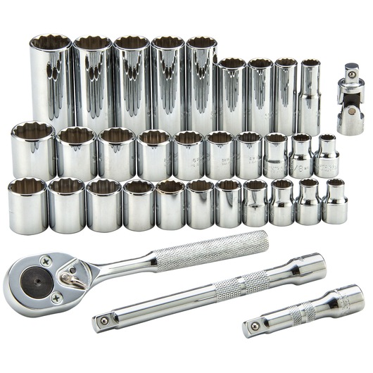 3/8 in. Drive 12-Point Socket Set (34 pc.)