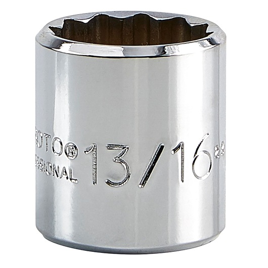 PROTO J5226 socket, 13/16 inch, chrome finish, close-up photo, white background, hand tool accessory.