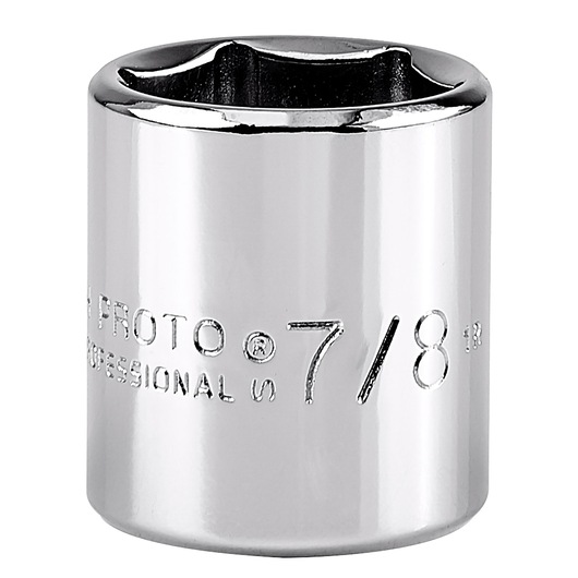 PROTO 7/8-inch chrome socket, SKU J5228H, tool category, front angle on white background.