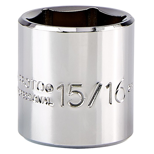 PROTO chrome 15/16 inch socket, SKU J5230H, shown upright on white background.