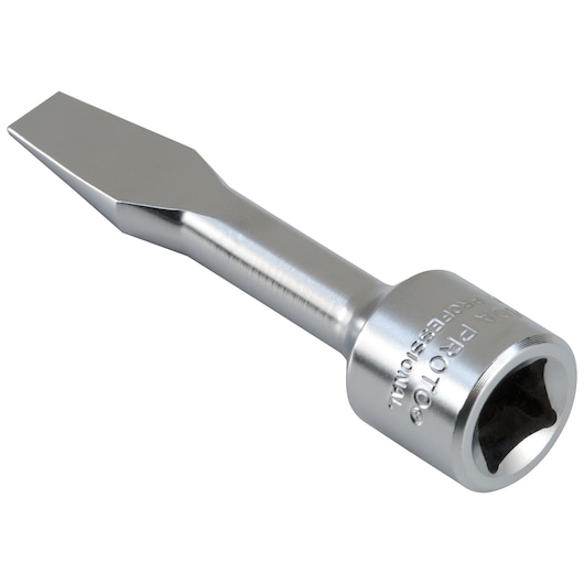 PROTO J5240A chrome hand tool socket chisel bit, angled view on white background.