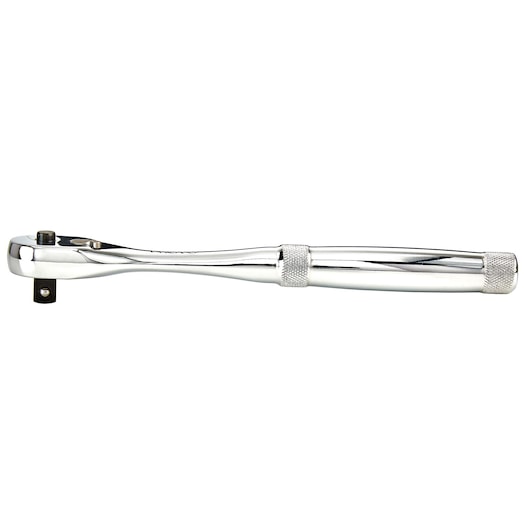 PROTO J5249XLQR chrome ratchet handle photography, side angle on white background