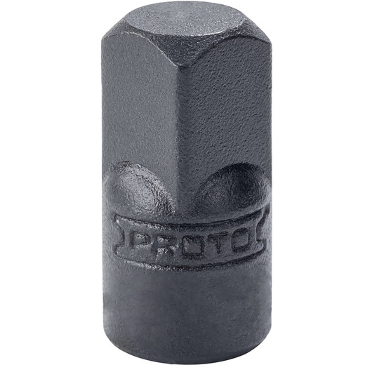 PROTO J5256B black hex socket tool vertical angle on white background.