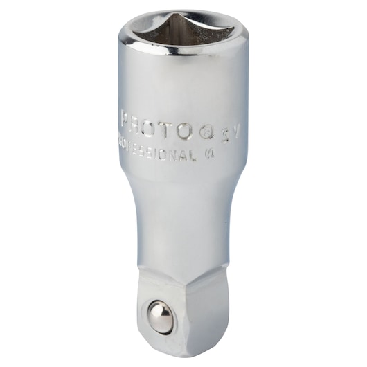 PROTO J5259W chrome hand socket adapter, silver finish, upright angle, white background.