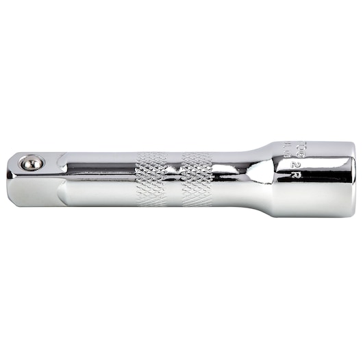 PROTO J5260 chrome extension bar, close-up side view on white background, knurled grip for secure handling.