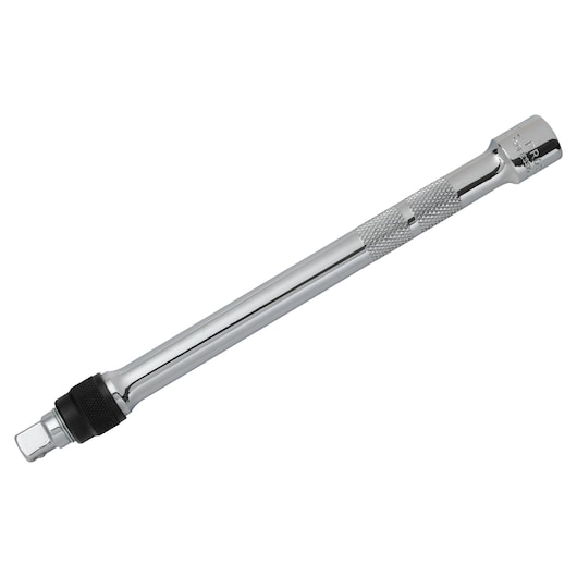 PROTO J5261L chrome extension bar with knurled grip, socket accessory, angled view, white background.