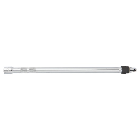 PROTO J5262L chrome extension bar with knurled grip, tool photography, side angle on white background.