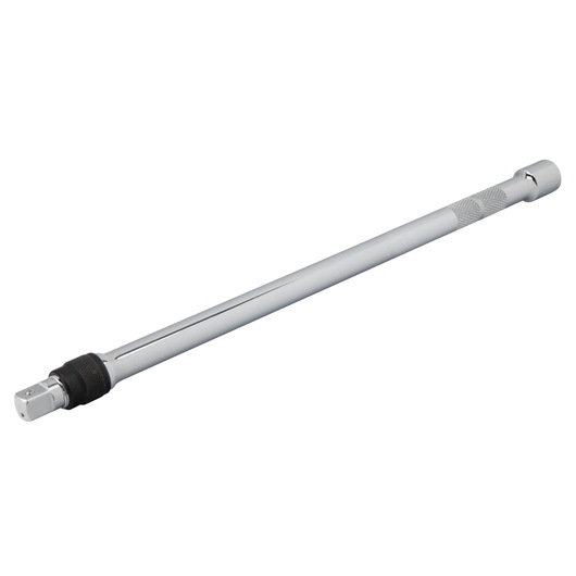 PROTO J5262L chrome extension bar with knurled grip, tool photography, side angle on white background.