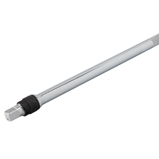 Photo of PROTO J5262L chrome extension bar with knurled grip, angled on white background, hand tool accessory.