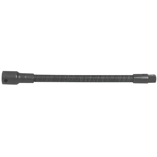 Photo of a PROTO flexible extension bar J5268, black metal, straight side view on white background.