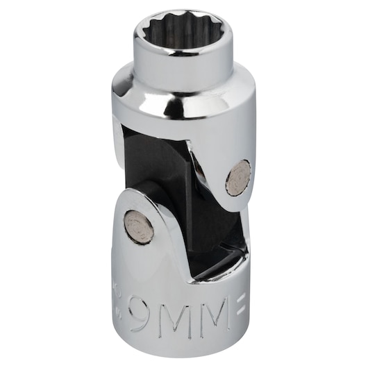 PROTO J5272AM chrome 9mm universal joint socket, front angle on white background.