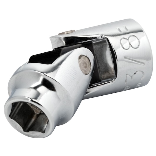 PROTO J5273HA chrome universal joint socket, 3/8 inch, close-up on white background