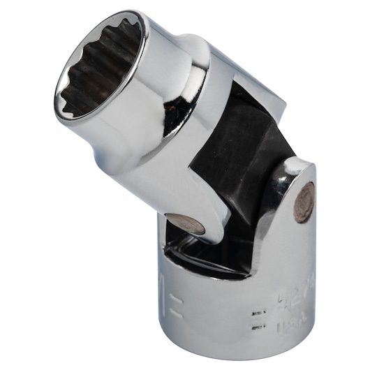 Photo of PROTO chrome universal joint socket, SKU J5274AM, angled on white background.