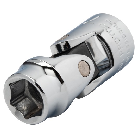 PROTO J5274HA chrome universal joint socket close-up on white background.