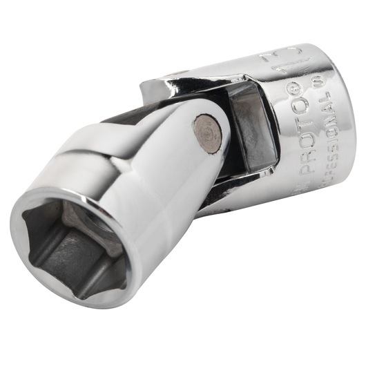 PROTO chrome universal joint socket J5276HAM, close-up on white background, automotive hand tool.