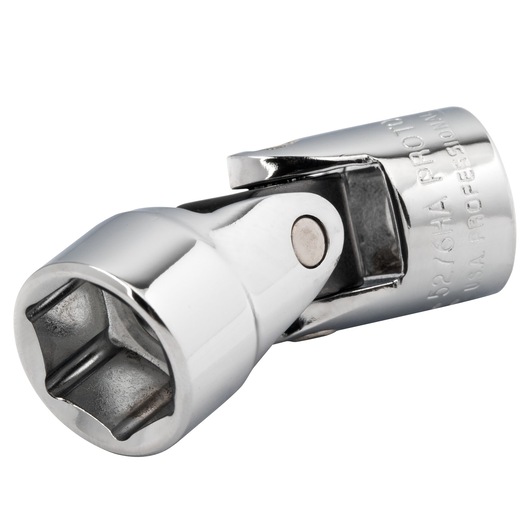 PROTO J5276HA chrome universal joint socket tool, angled side view, on white background.