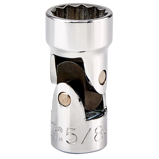 PROTO J5277A chrome universal joint socket, 5/8 inch size, photographed on white background.