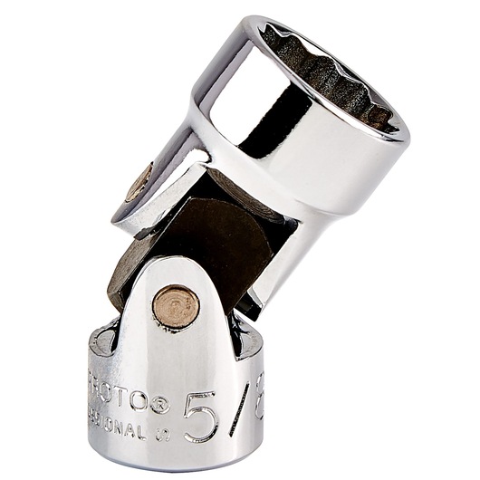 PROTO J5277A chrome universal joint socket, angled view on white background.