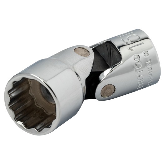 PROTO J5278AM chrome universal joint socket, close-up angle, with twelve-point opening and polished finish.