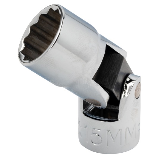 PROTO J5278AM chrome universal socket, 12-point, with swivel joint, close-up on white background.