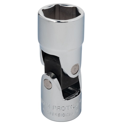 Photo of PROTO J5278HAM chrome universal joint socket, close-up angle on white background.