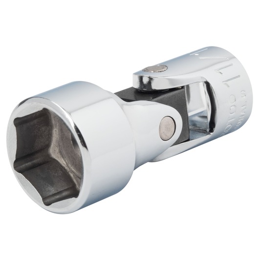 PROTO J5278HA chrome universal joint socket, 3/8-inch drive, white background, side angle.