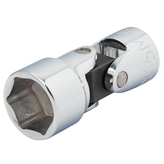 PROTO J5279HAM chrome universal socket on white background, side angle showing joint and 6-point design.