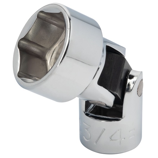 PROTO J5279HA chrome universal joint socket, photography on white background, angled view.