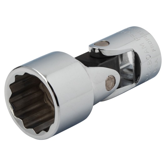 PROTO J5280AM chrome universal socket wrench adapter close-up, photography on white background.