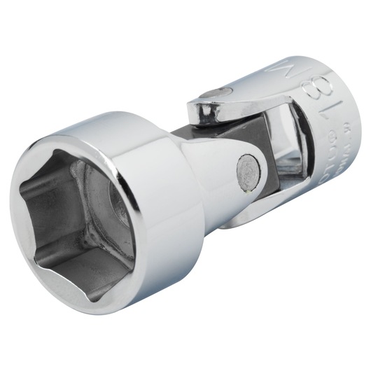 PROTO J5281HAM chrome universal joint socket on a white background, close-up angle.