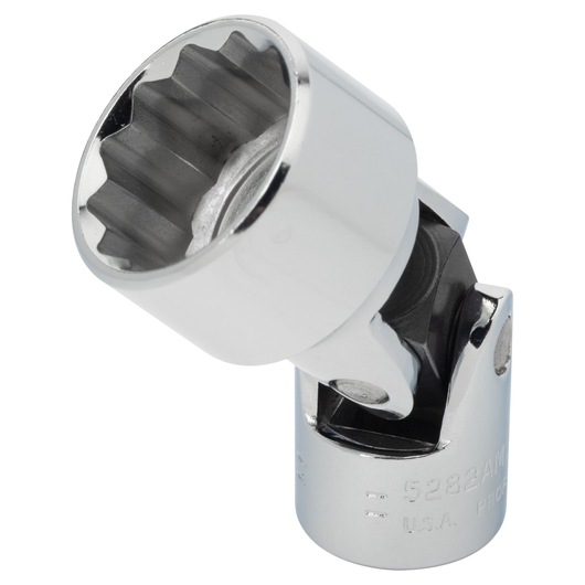 PROTO J5282AM chrome universal joint socket, close-up on white background.