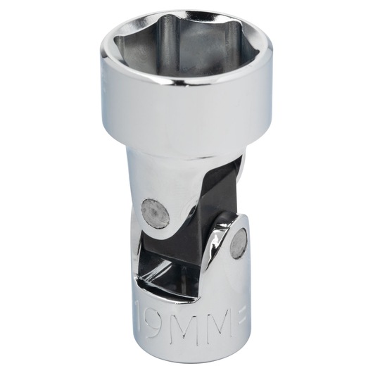 PROTO J5282HAM chrome 19mm universal joint socket, studio angle on white background.