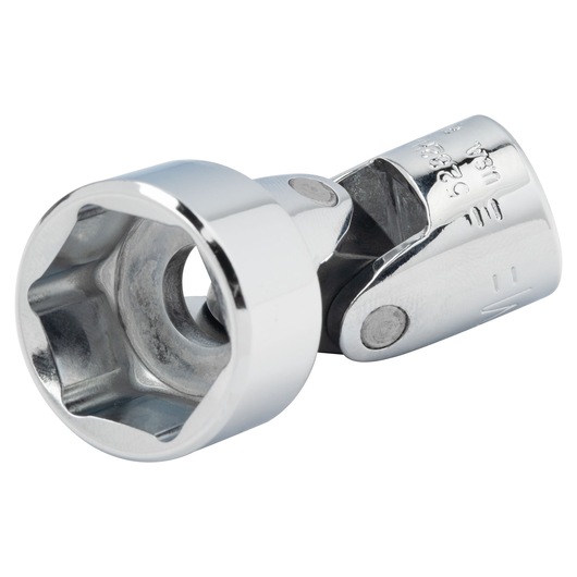 PROTO J5282HAM chrome universal socket, hex design, angled view, tool photography.