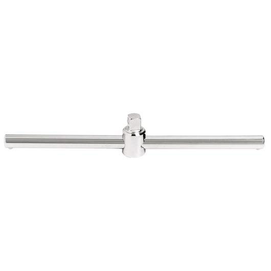 PROTO J5285 T-handle sliding breaker bar, chrome finish, hand tool, front angle on white background.