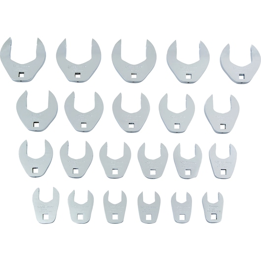 1/2 in. Drive Crowfoot Wrench Set (22 pc.)