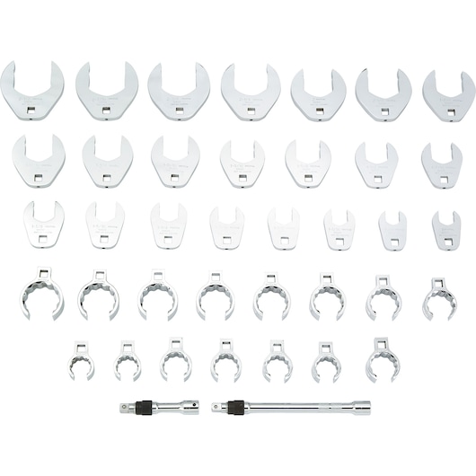 PROTO® 1/2 in. Drive Flare Nut Crowfoot Wrench Set (39 pc.)