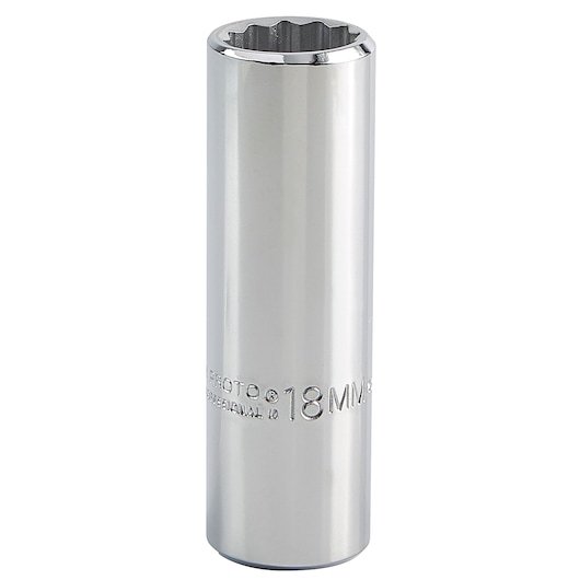 1/2 in. Drive 18mm 12-Point Deep Socket