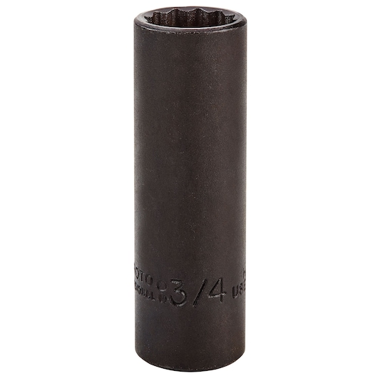 1/2 in. Drive 3/4 in. 12-Point Black Oxide Deep Socket