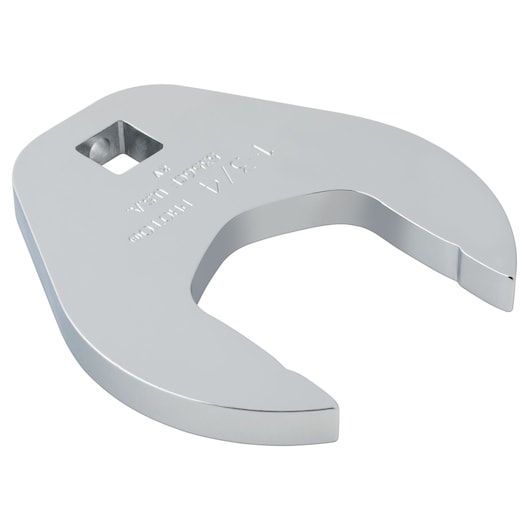 PROTO J5336CF chrome open end crowfoot wrench, photography, angled view on white background
