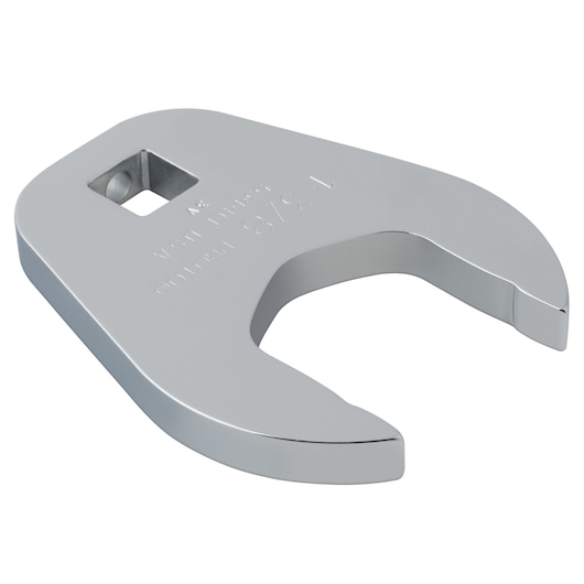 PROTO J5344CF chrome open-end crowfoot wrench on white background, angled view.