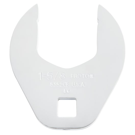 PROTO J5352CF large open-end crowfoot wrench, silver finish, top view on white background.