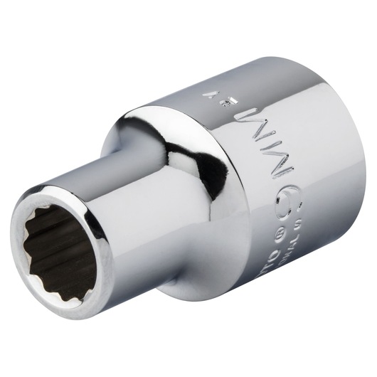 PROTO J5409M chrome socket, 12-point, photography angled on white background.