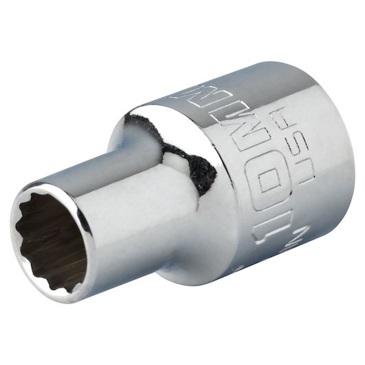 PROTO J5410MN chrome finish socket, photography, angled view on white background