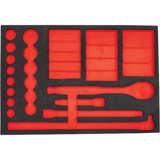 1/2 in. Drive 12-Point Socket Set With Precision 90 Pear Head Ratchet With Foam (30 pc.)