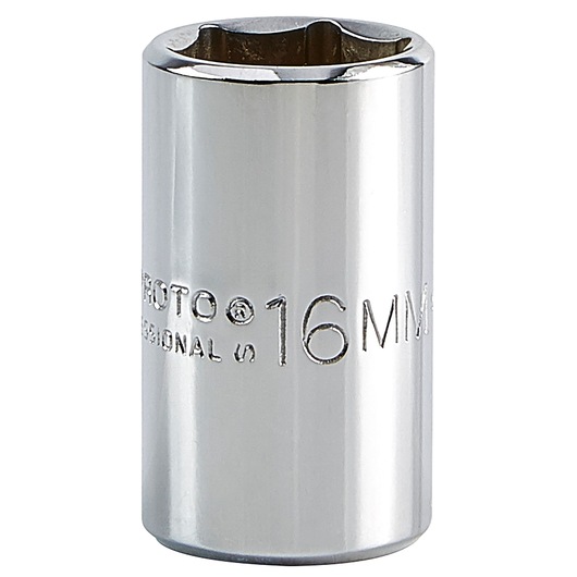 PROTO 16mm chrome socket, SKU J5416MH, shown upright on white background, close-up angle.