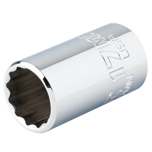 PROTO J5417MN chrome socket, 12-point metric, side angle on white background.