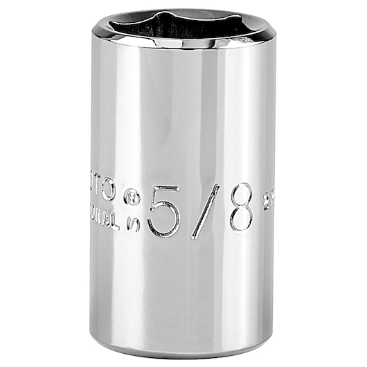 PROTO J5420H chrome 5/8 inch socket, photography, front angle on white background.