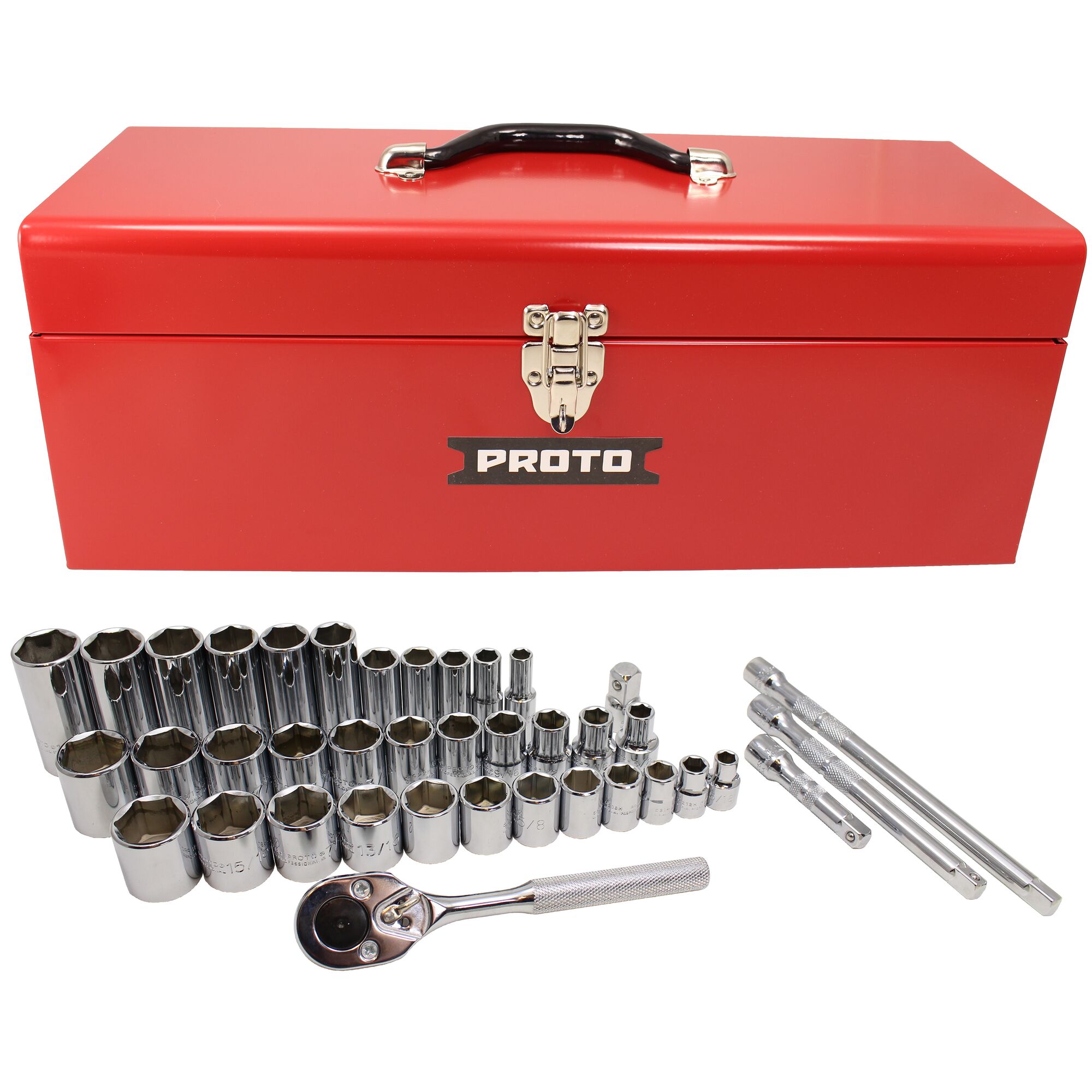 せろり 3/8 in. & 1/2 in. Drive 6-Point Combination Socket Set With Tool
