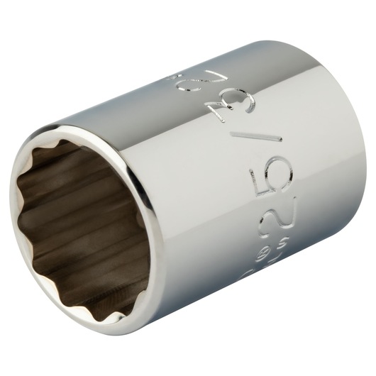 PROTO J5425 chrome socket with twelve-point design, photography on white background, angled view